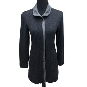 Horny Toad  Monterosa Car‎ Coat Wool Blend Size Small Charcoal Grey Pockets